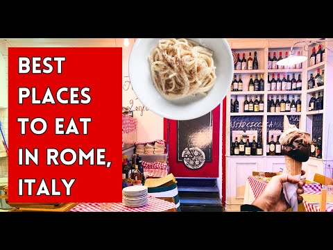 Video: 8 Best Places to Eat in Rome, Italy | Budget Friendly | Food Guide | Pasta, Pizza, Gelato & More