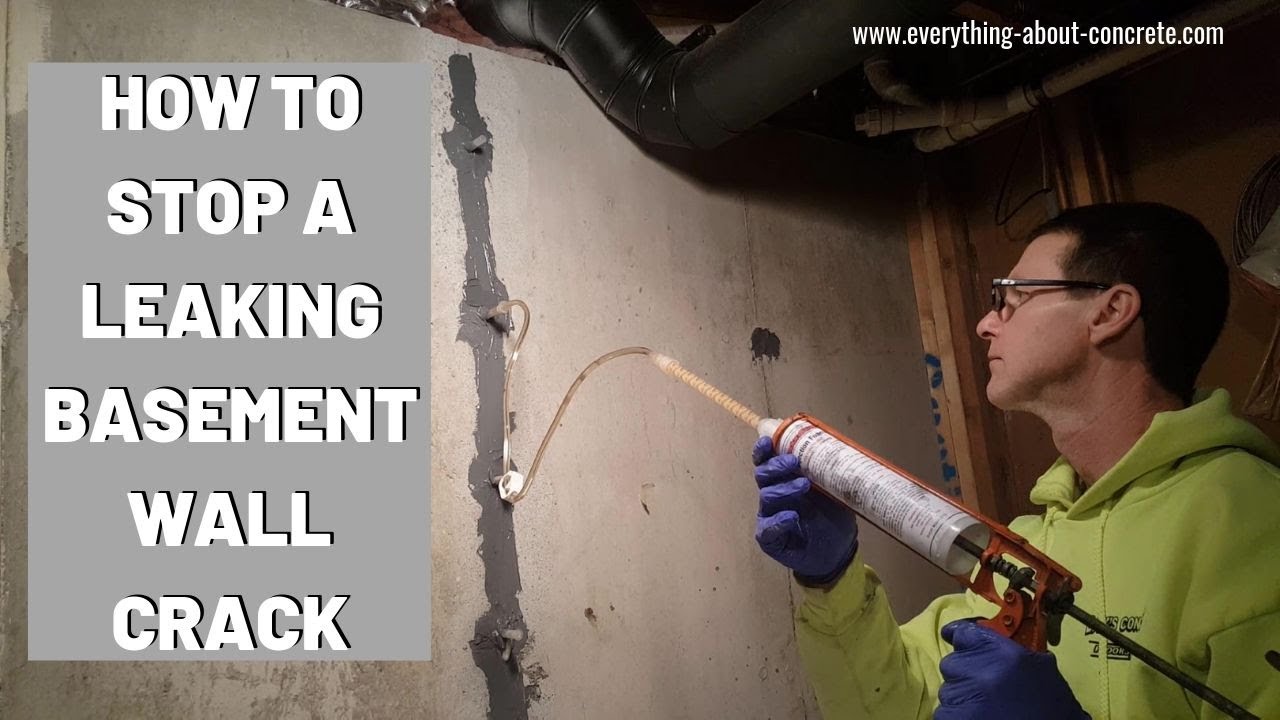 Video: BASEMENT WALL CRACK REPAIR : HOW TO FIX LEAKS A STEP BY STEP GUIDE