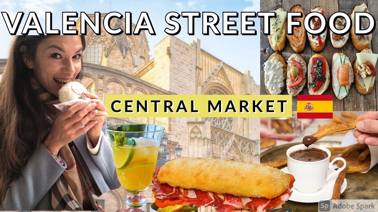 Video: STREET FOOD IN VALENCIA 🇪🇸 – Central Market, Churros, jamon, tortilla, agua de #valencia