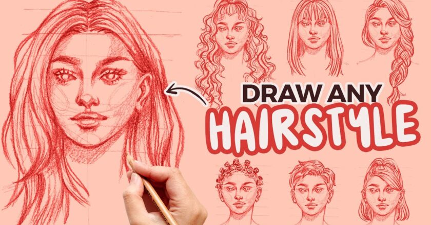 Video: how to draw hair and different hairstyles for beginners | step by step tutorial
